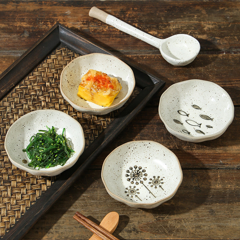 Restaurant Dinnerware Household Ceramic Soup Rice Spoon Japanese Style Coffee Tea Yogurt Ice-cream Spoon Household Dinner Spoon