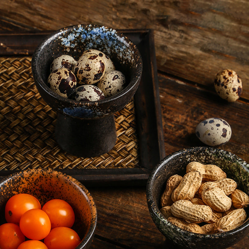 Yurtrain Ceramic Ice Cream Cup Porcelain Dessert Bowls Creative High Foot Bowl Japanese Snack Ice Cream Yogurt Cup Pudding Bowl