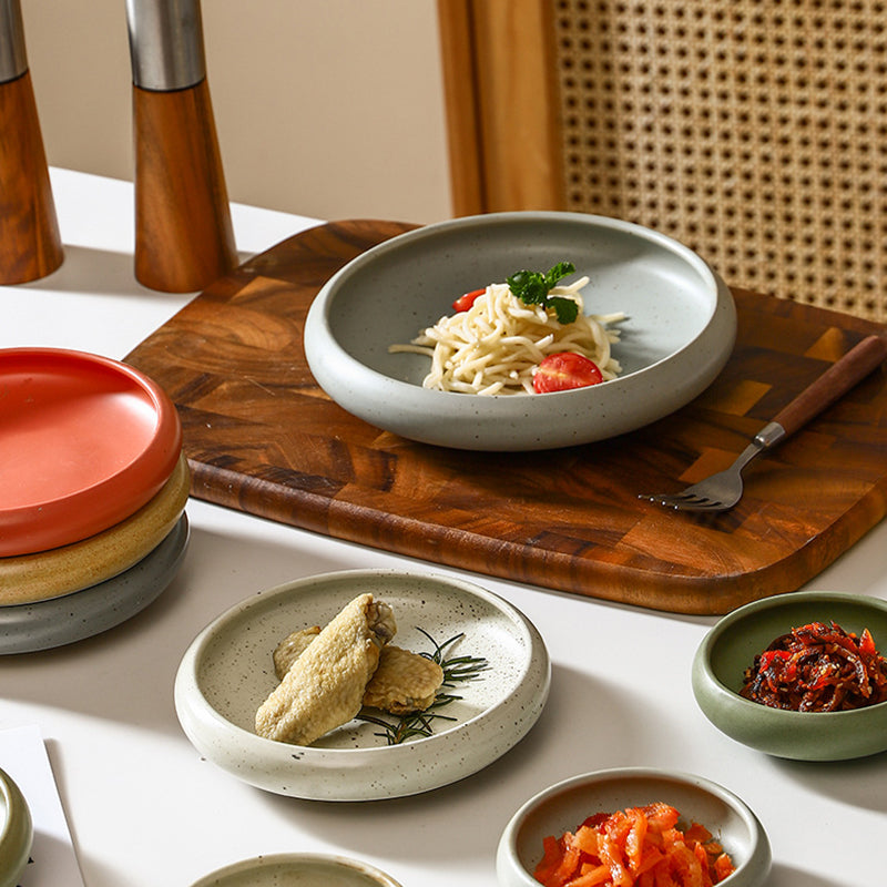 Yurtrain Wholesale Retro Frost Finish Stoneware Small Dish Set 3.5 Inch Japanese Retro Ceramic Soy Sauce Dipping Bowls Pinch