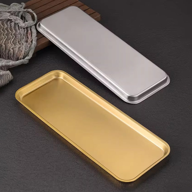 Yurtrain Stainless Steel Dinner Plate Metal Dish for Food Baking Appetizer Cookie Steak Dessert Salad Dental Care