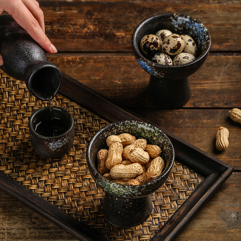 Yurtrain Ceramic Ice Cream Cup Porcelain Dessert Bowls Creative High Foot Bowl Japanese Snack Ice Cream Yogurt Cup Pudding Bowl