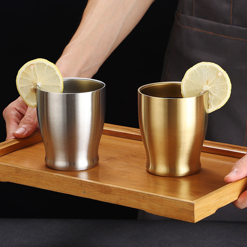 Yurtrain Stainless Steel Double Walled Thermal Beer Stein Curved Keep Cold Party Travel Stackable Coffee Cup