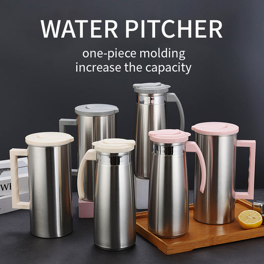 Yurtrain Stainless Steel Eco-Friendly Lightweight Korean Design Vacuum Thermos Coffee Pot Handle Sealing Leak Proof Water