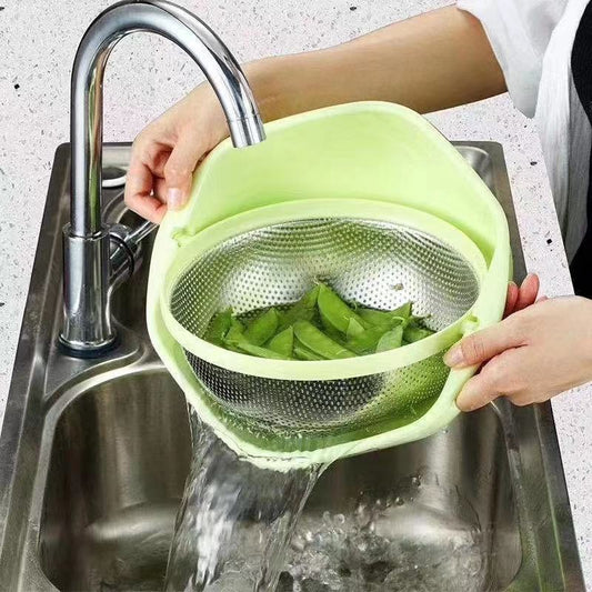 Yurtrain Fruit Basket Factory Wholesale Baskets Home Decor Fruit Metal Vegetable Bowl Stainless Steel Foldable Basket