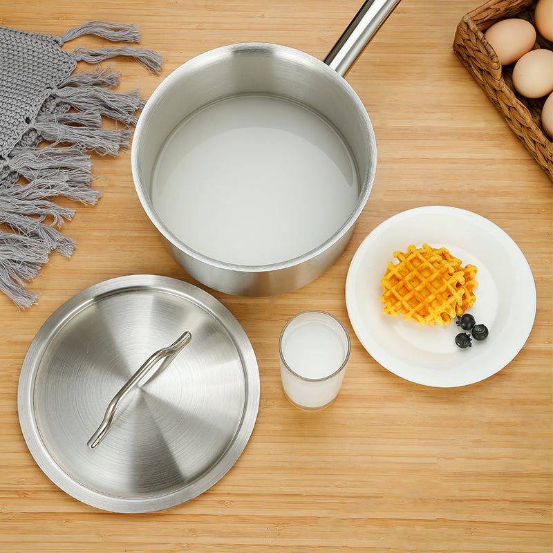 Yurtrain Professional Cookware Nonstick Saucepan Stainless Steel Cooking Milk Pot Frying Induction Sauce Pan With Cover