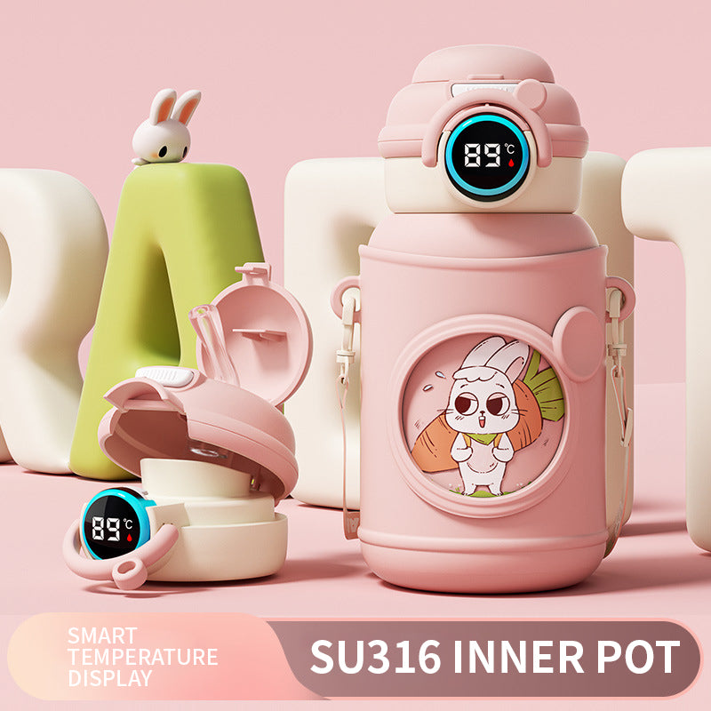 Yurtrain Customized Cartoon 316 Stainless Steel 520ml Stainless Steel Vacuum Flask for Kid Insulated Water Bottle for Outdoor