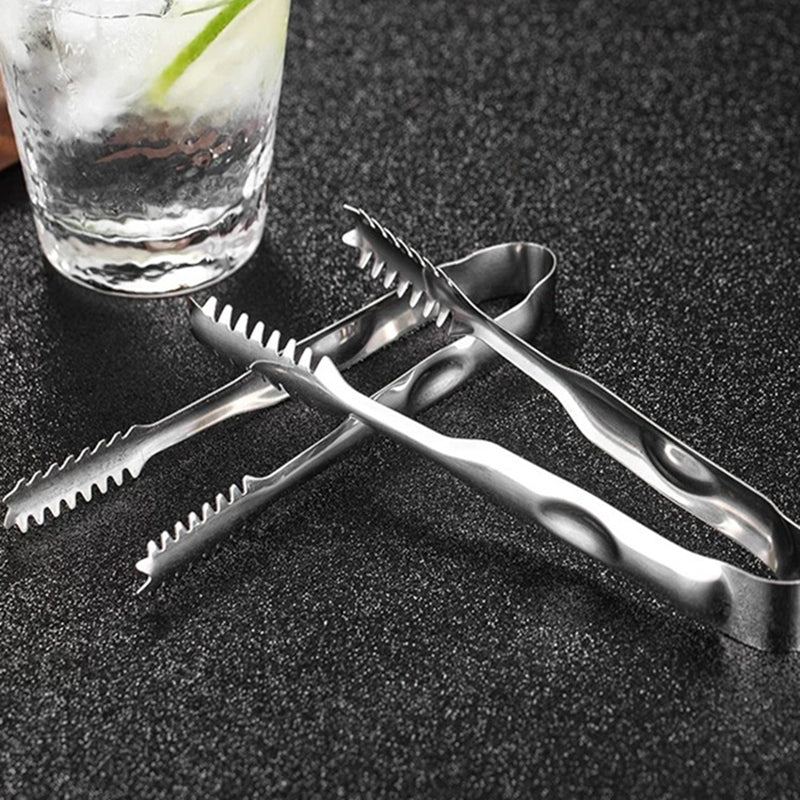 Yurtrain Durable Stainless Steel Ice Tongs Utensils for Kitchen Baking Barbecue Kitchen Tools Ice Food Barbecue Clip