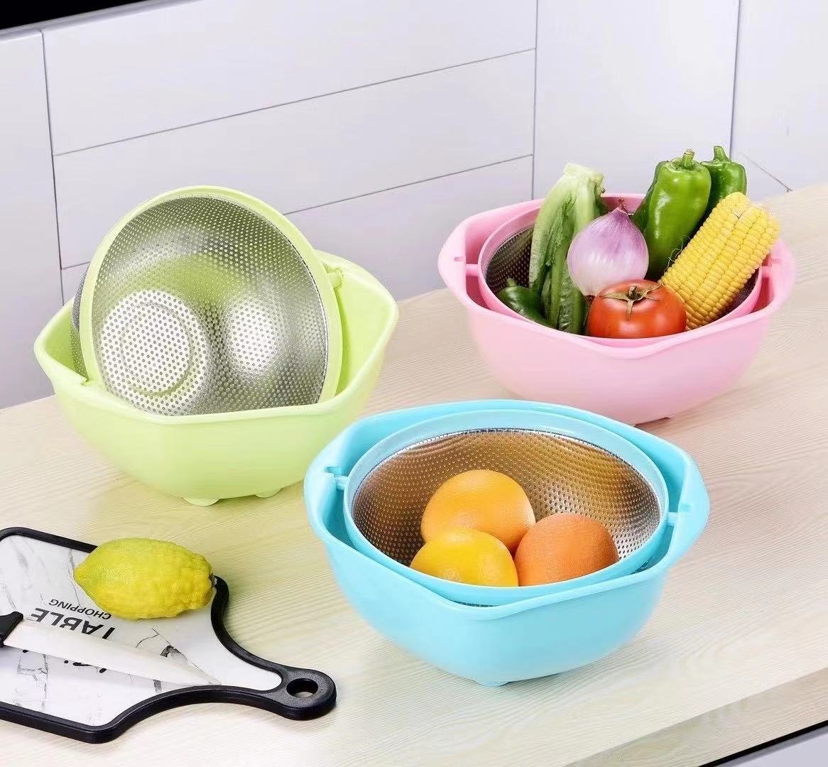 Yurtrain Fruit Basket Factory Wholesale Baskets Home Decor Fruit Metal Vegetable Bowl Stainless Steel Foldable Basket