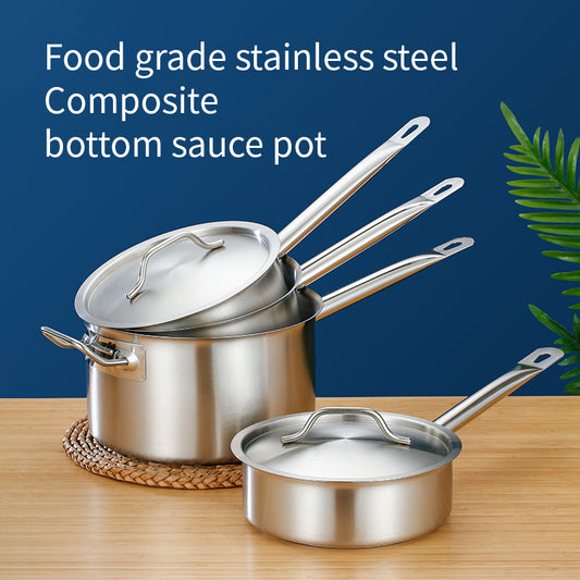 Yurtrain Professional Cookware Nonstick Saucepan Stainless Steel Cooking Milk Pot Frying Induction Sauce Pan With Cover