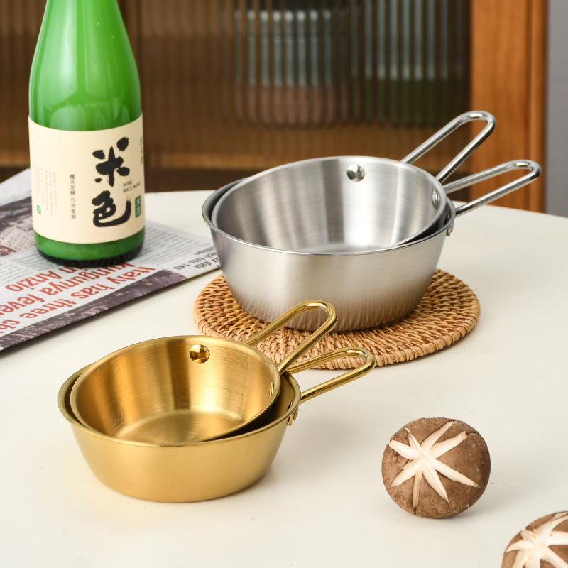 Yurtrain Portable Stainless Steel Bowl for Outdoor Camping Backpacking and Travel with Handle Disposable Picnic Tableware Set