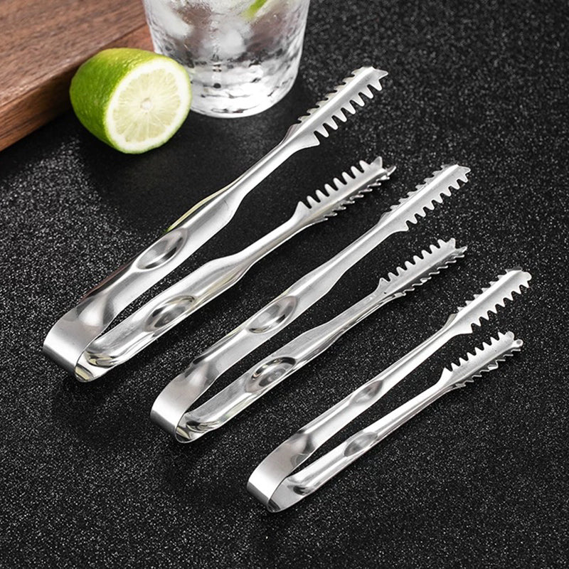 Yurtrain Durable Stainless Steel Ice Tongs Utensils for Kitchen Baking Barbecue Kitchen Tools Ice Food Barbecue Clip