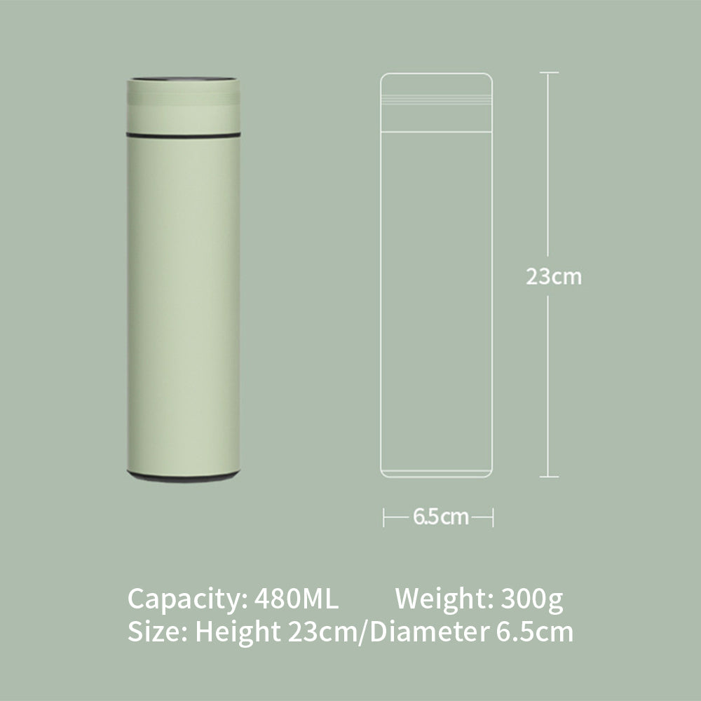 Custom Logo 480ml Smart Water Cup Vacuum Stainless Steel Bottle with Digital LED Temperature Display Water Bottles With Lid