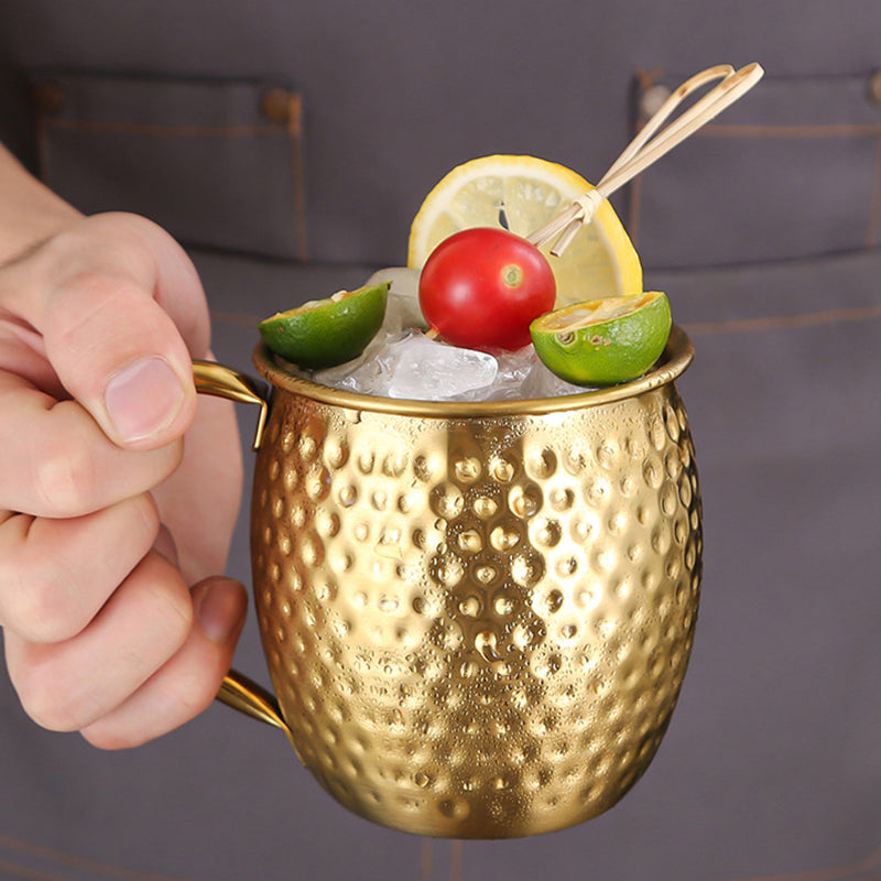 Yurtrian Customized Hammered Point Stainless Steel Engraved Beer Stein Dishwasher Safe Freezer Safe
