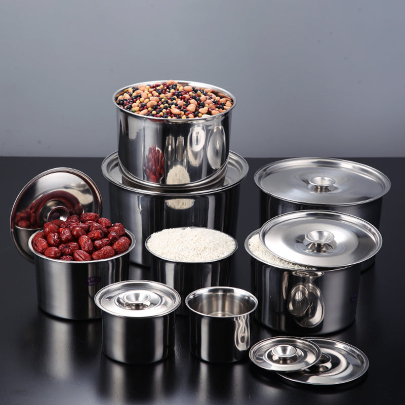 Yurtrain Hot Selling Thickened Stainless Steel Spice Bowl with Lid Spice Container for Kitchen Household
