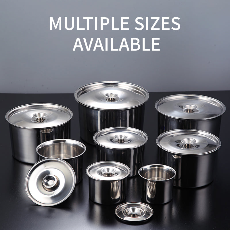 Yurtrain Hot Selling Thickened Stainless Steel Spice Bowl with Lid Spice Container for Kitchen Household