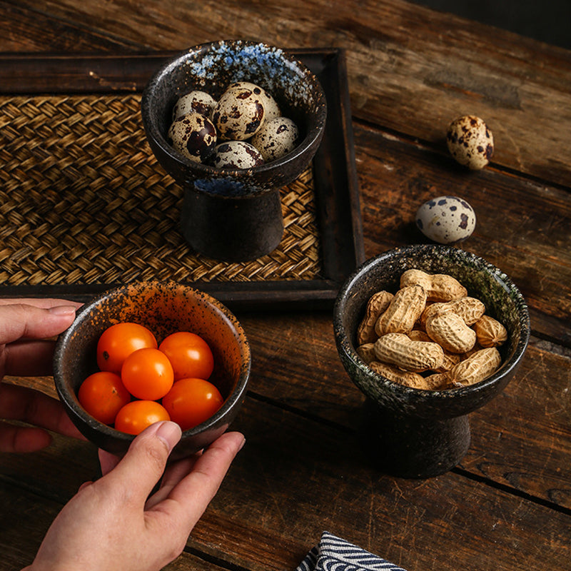 Yurtrain Ceramic Ice Cream Cup Porcelain Dessert Bowls Creative High Foot Bowl Japanese Snack Ice Cream Yogurt Cup Pudding Bowl