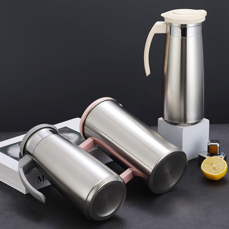 Yurtrain Stainless Steel Eco-Friendly Lightweight Korean Design Vacuum Thermos Coffee Pot Handle Sealing Leak Proof Water