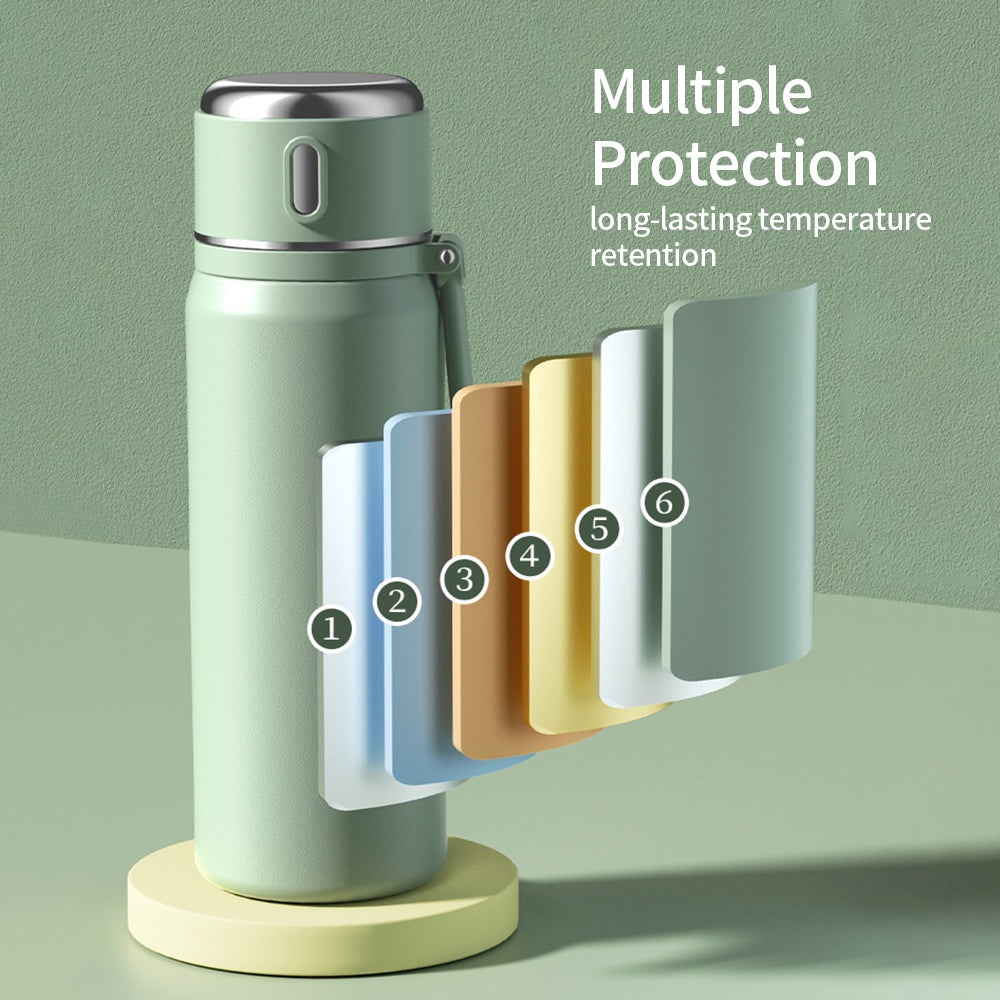 Yurtrain Customized 450ML/550ML Vacuum Insulated 316 Stainless Steel Water Bottle Sports Drinking Cup with String Lid