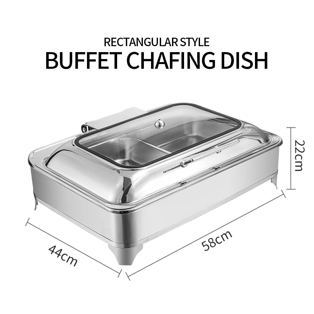 Yurtrain Luxury Electric Buffet Food Warmer Stainless Steel Chafing Dish Hydraulic Catering Warming & Holding Equipment