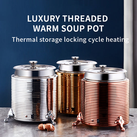 Yurtrain Electric Heating Soup Kettle Multiple Colors Buffet Equipment Dry Heat Soup Warmer Hotels Restaurants