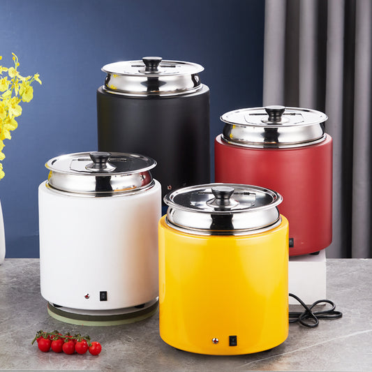 Yurtrain Commercial Kitchen Soup Warmer Station Stainless Steel Buffet Soup Pot Big Soup Kettle for Restaurant