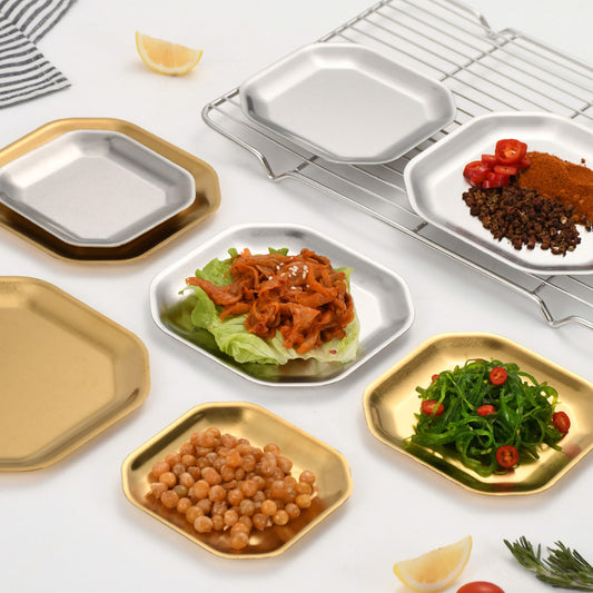 Yurtrain Stainless Steel Nonstick 304 Pan Frost Nonstick Cookie Sheet for Baking Steamed Sausage Fruit Tray Dishes Plate