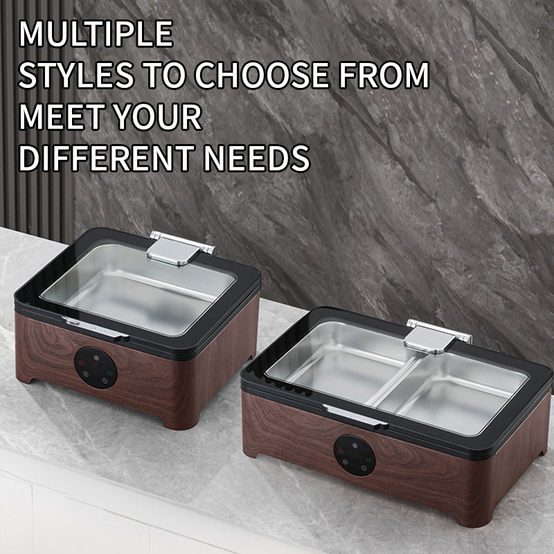 Yurtrain Modern Stainless Steel Electric Buffet Chafing Dish Digital Touch Control Restaurant Warmer Warming Holding Equipment