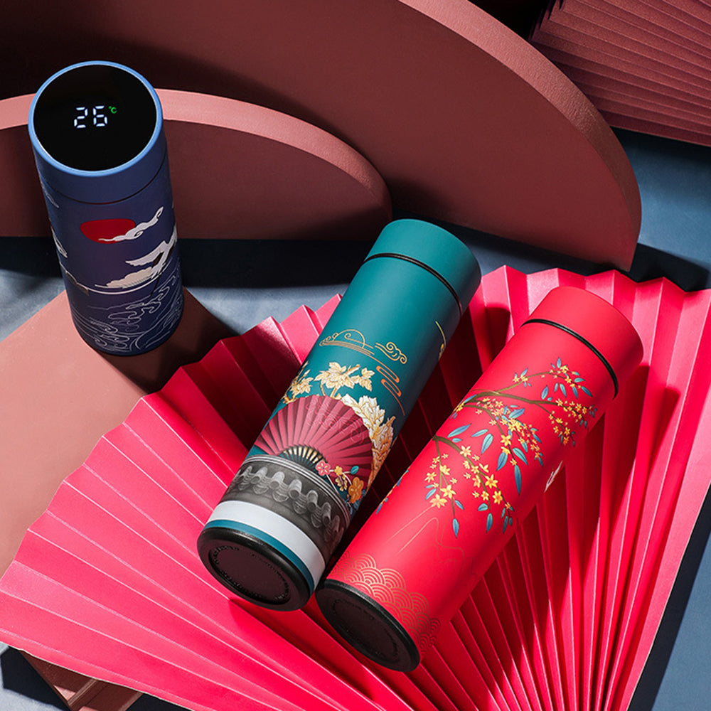 Creative Thermos Cup Touch Display Temperature Portable Mug 304 Stainless Steel 480ml Gift Smart Coffee Cup Modern Vacuum