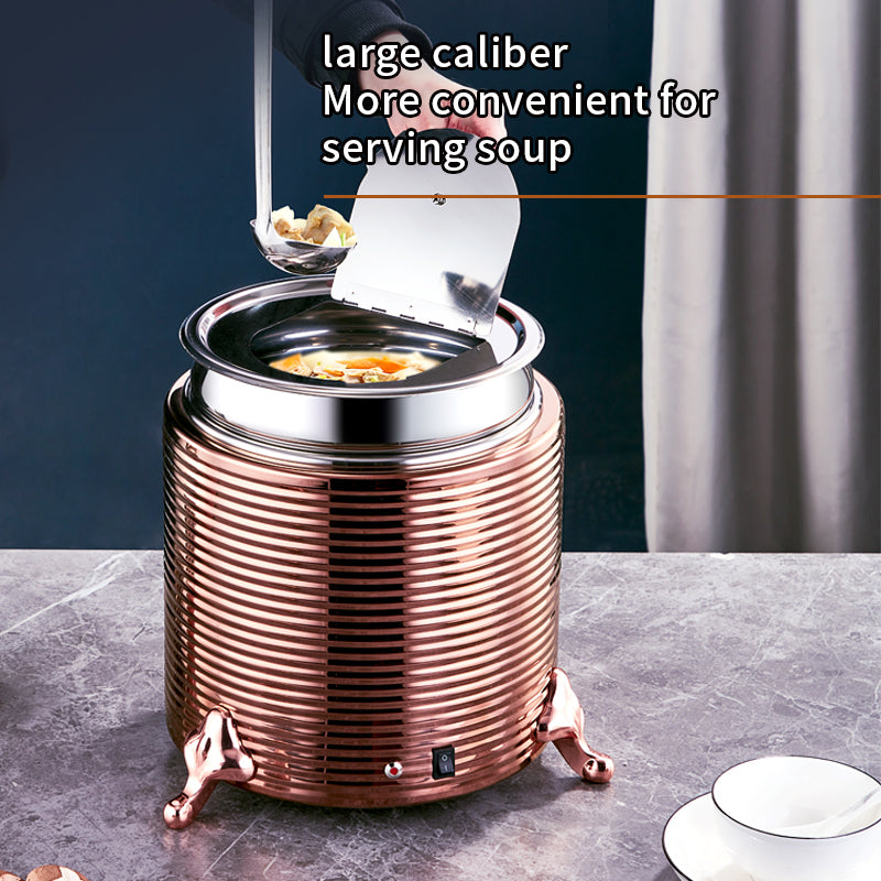 Yurtrain Electric Heating Soup Kettle Multiple Colors Buffet Equipment Dry Heat Soup Warmer Hotels Restaurants