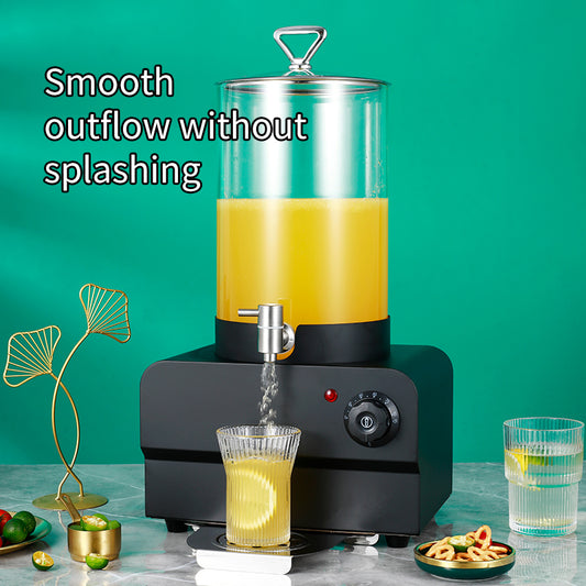 Yurtrain Electric Juice Dispenser Milk Warmer Glass Container with Temperature Roller Large Capacity for Restaurant Hotel Buffet