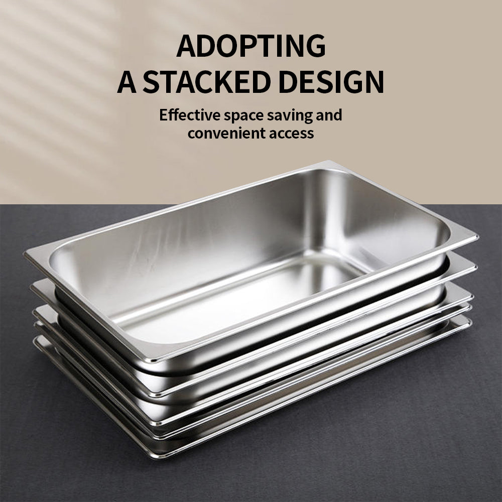 Yurtrain Commercial Kitchen Gas-Fueled Equipment 1/1 1/2 GN Pan 304 Stainless Steel Food Warmer Steam Table Restaurants Hotels