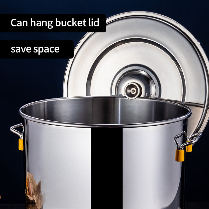 Restaurant & Hotel Supplies Thickened Non-Magnetic Rice Soup Bone Broth Heavy Stainless Steel Kitchen Cookware Stock Pot