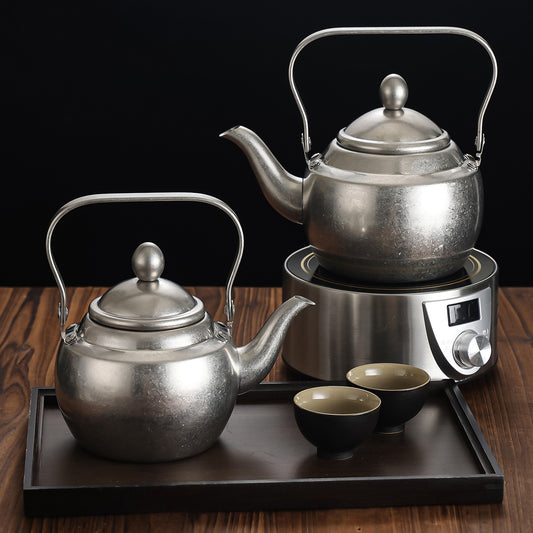 Yurtrain Korean Design Stainless Steel Lightweight Eco-Friendly Teapot Hand Washing Pot with Kung Fu Tea Set for Coffee & Tea