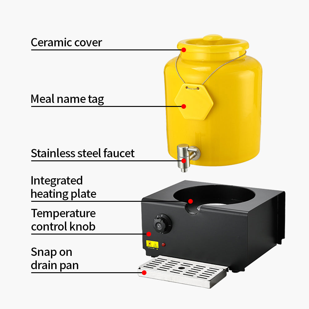 Yurtrain Commercial Electric Hot Milk Dispenser Machine Ceramics Drink Dispenser for Hotel Restaurant & Hospitality Supply