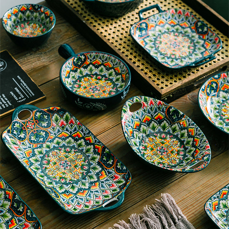 Yurtrain Yurtrain Nordic Bohemia Ceramic Plates Sets Dinnerware Party Tableware & Table Decorations for Restaurant Home