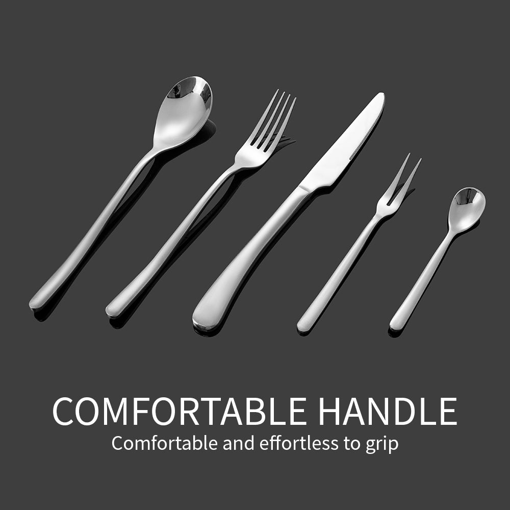 Wedding Art Decor Stainless Steel Mirror Polish Cutlery Set Kitchen Flatware Dessert Knife Fork Restaurant Dishwasher Safe