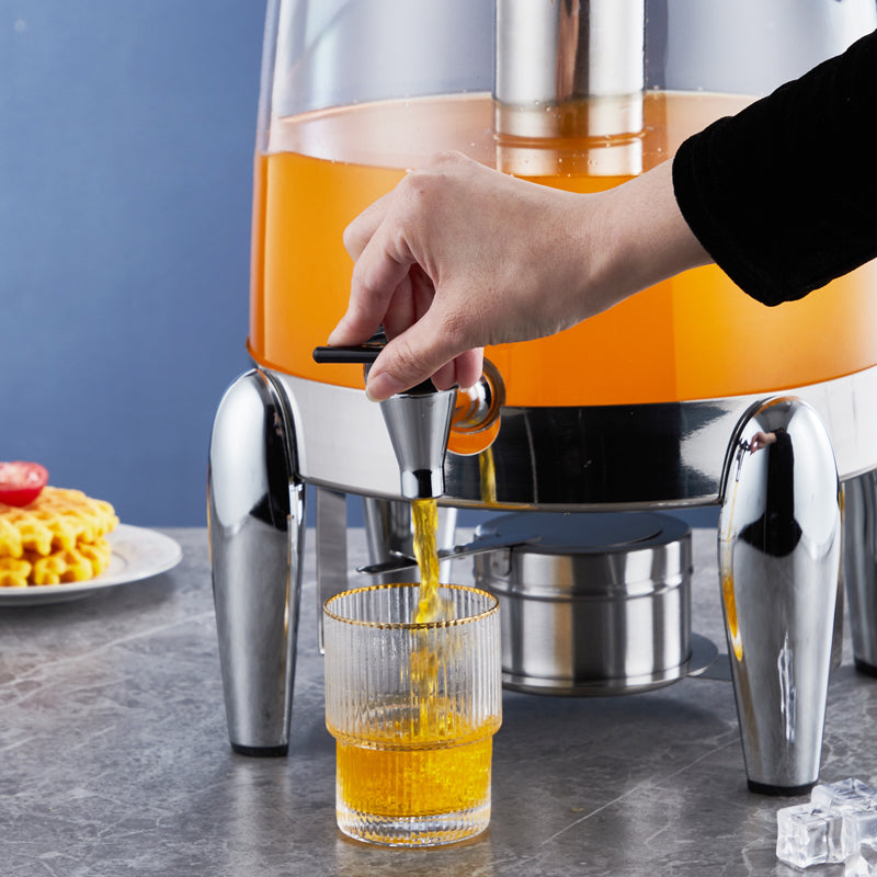 Yurtrain Wholesale 12L Cold and Heat Beverages Juice Coffee Dispenser Hotel Buffet Equipment Stainless Steel Drink Dispensers