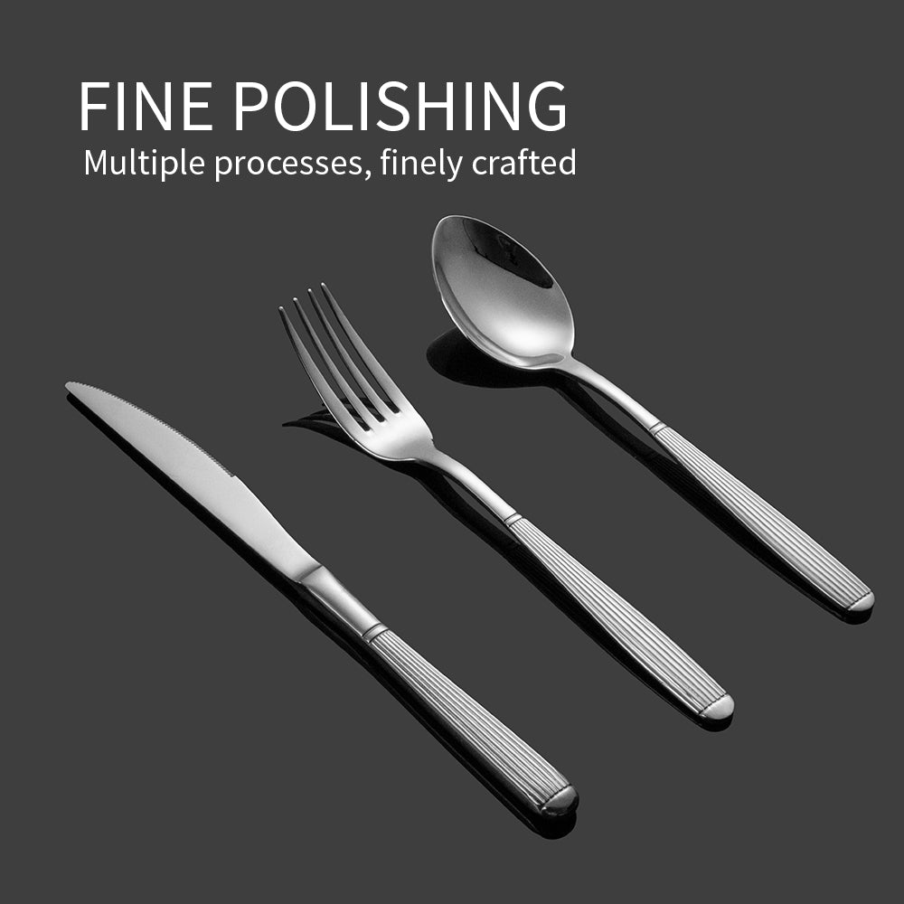 Yurtrain Art Decor Mirror Forks Spoons Metal Teaspoons Coffee Spoon Set Stainless Steel Flatware Wedding Cutlery Dishwasher