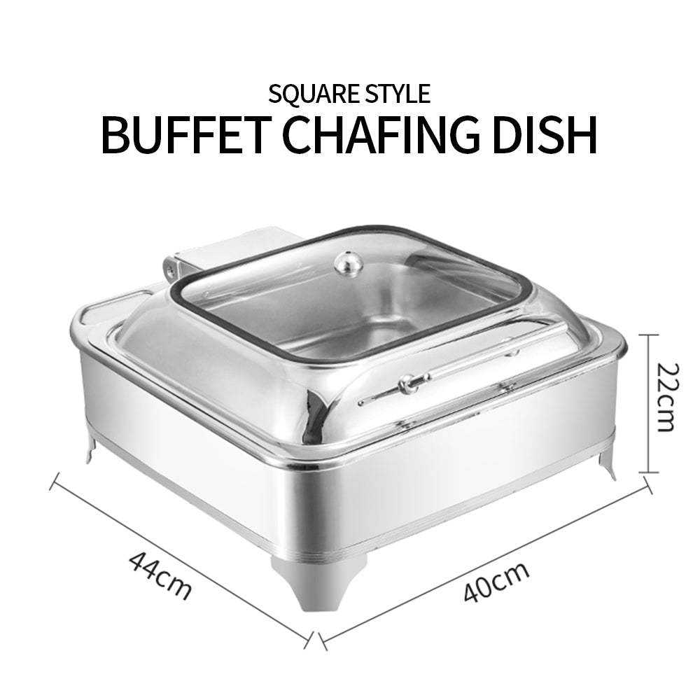 Yurtrain Luxury Electric Buffet Food Warmer Stainless Steel Chafing Dish Hydraulic Catering Warming & Holding Equipment
