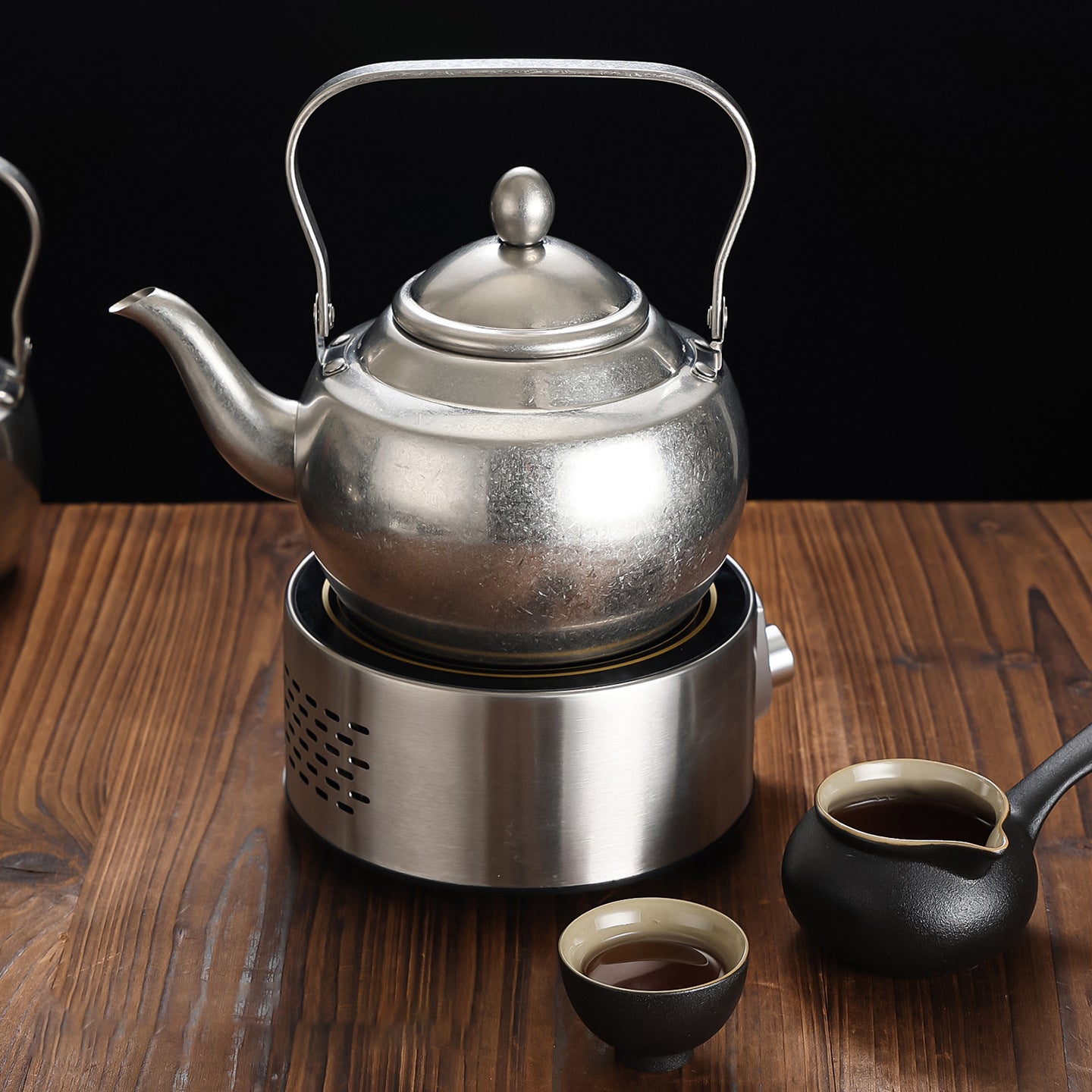 Yurtrain Korean Design Stainless Steel Lightweight Eco-Friendly Teapot Hand Washing Pot with Kung Fu Tea Set for Coffee & Tea