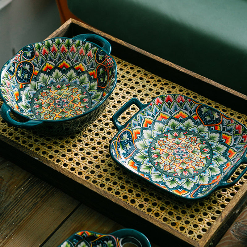 Yurtrain Yurtrain Nordic Bohemia Ceramic Plates Sets Dinnerware Party Tableware & Table Decorations for Restaurant Home