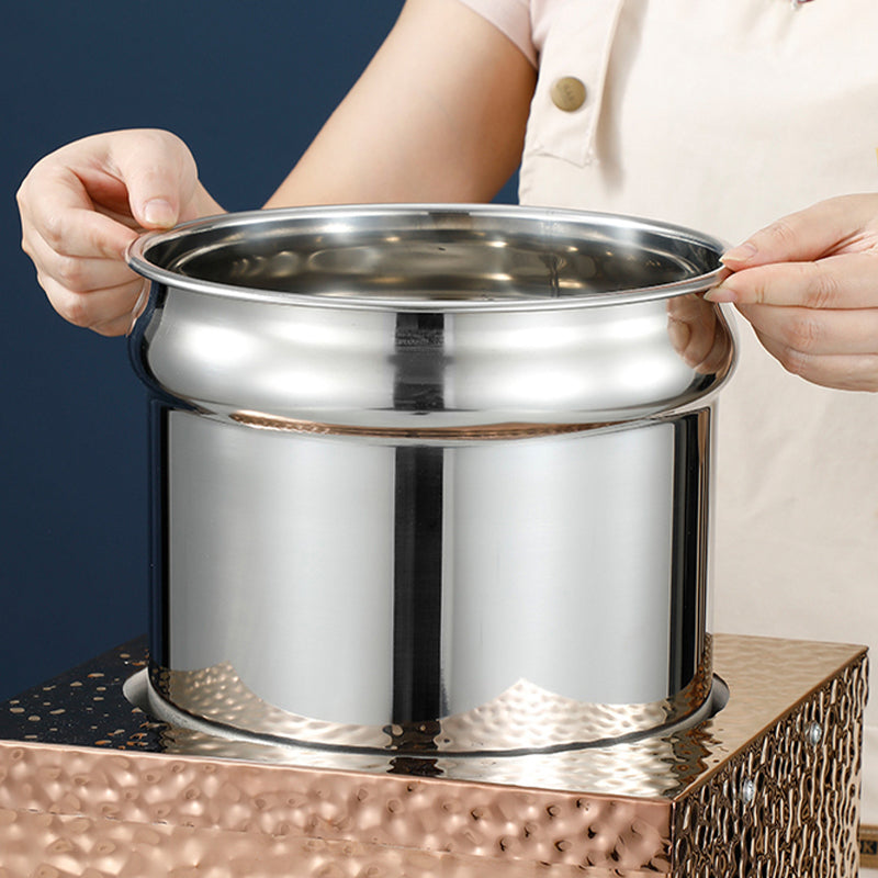 Yurtrain Buffet 10L Stainless Steel Temperature Adjustment Soup Kettle Electric Soup Warmer for Restaurants Cafes Hotels Buffets