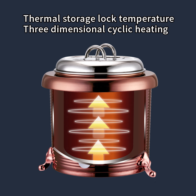 Commercial Hotel Buffet 13L Large Capacity Thread Warm Soup Pot Dry Electric Stainless Steel Electroplating Warm Soup Pot