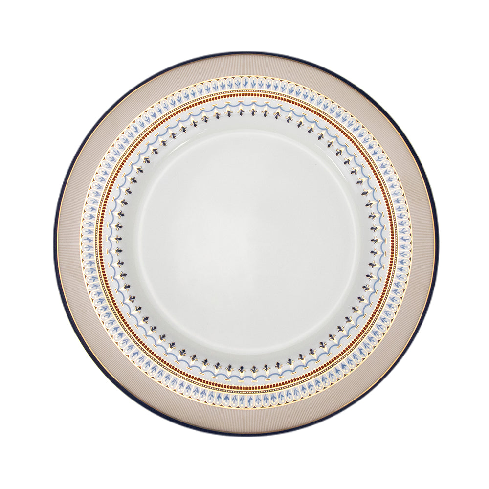 Yurtrain Luxury Royal Gold Rimmed Bone China Tableware Durable Cereal White Ceramic Bowls for Restaurant & Home Decoration