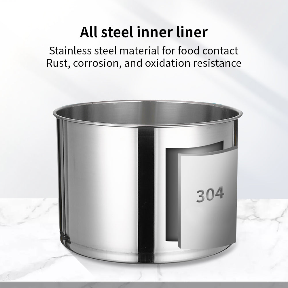 Yurtrain Commercial Kitchen Equipment Portable Black Stainless Steel Electric Soup Kettle Buffet Soup Food Warmer Catering