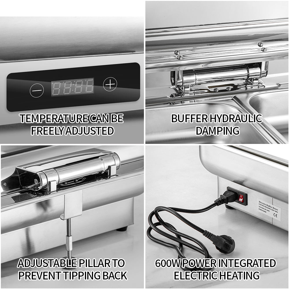 Yurtrain Stainless Steel Hydraulic Electric Buffet Cooker Wholesale Catering Equipment Food Warmer Set for Warming & Holding