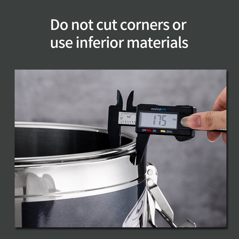Factory Direct Sales High Quality Modern Commercial Restaurant Kitchen Stainless Steel Bottom Bucket Soup Cooking Pot