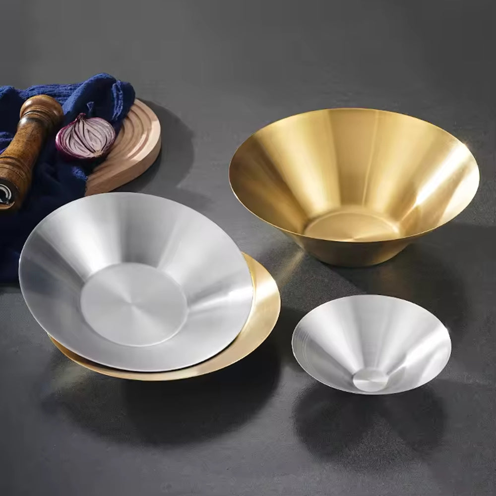Yurtrain Factory Wholesale Korean Style 304 Stainless Steel Mixing Bowls Disposable Restaurant Serving Pasta Salad No reviews yet