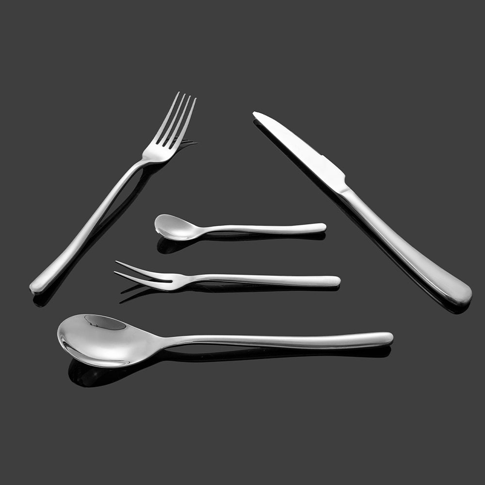 Wedding Art Decor Stainless Steel Mirror Polish Cutlery Set Kitchen Flatware Dessert Knife Fork Restaurant Dishwasher Safe