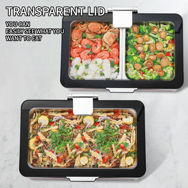 Yurtrain Modern Stainless Steel Electric Buffet Chafing Dish Digital Touch Control Restaurant Warmer Warming Holding Equipment